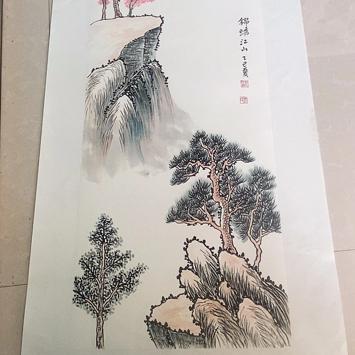 国画四尺四开手绘山水