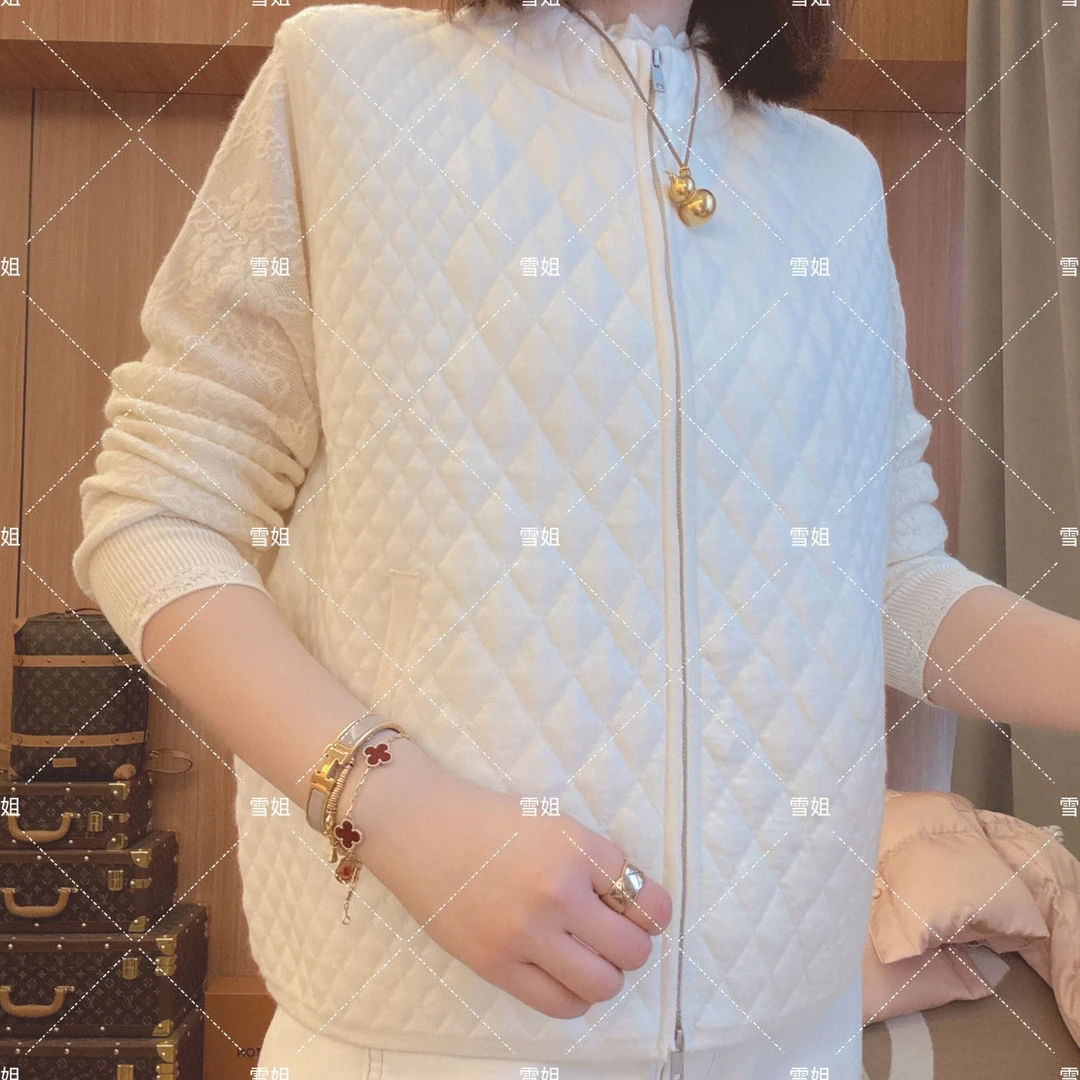 雪姐服饰「羊绒拉链马甲」韩版极简冬季羊绒马甲拉链时尚百搭