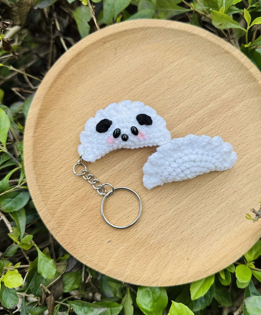 【成品】手工钩织可爱礼物饺子挂件钥匙扣diy毛线六一儿童节礼物