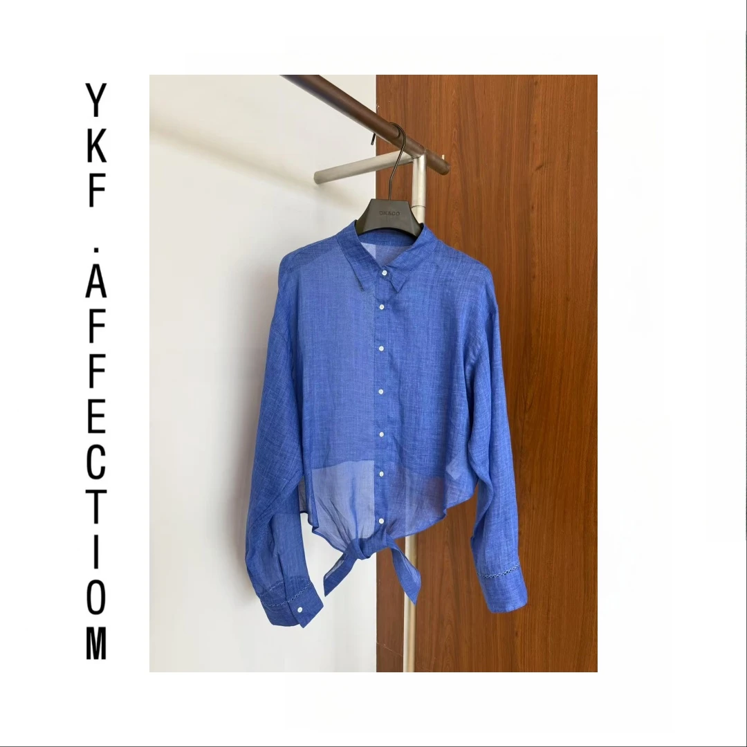 透气纯色夏季蝙蝠袖衬衫61330