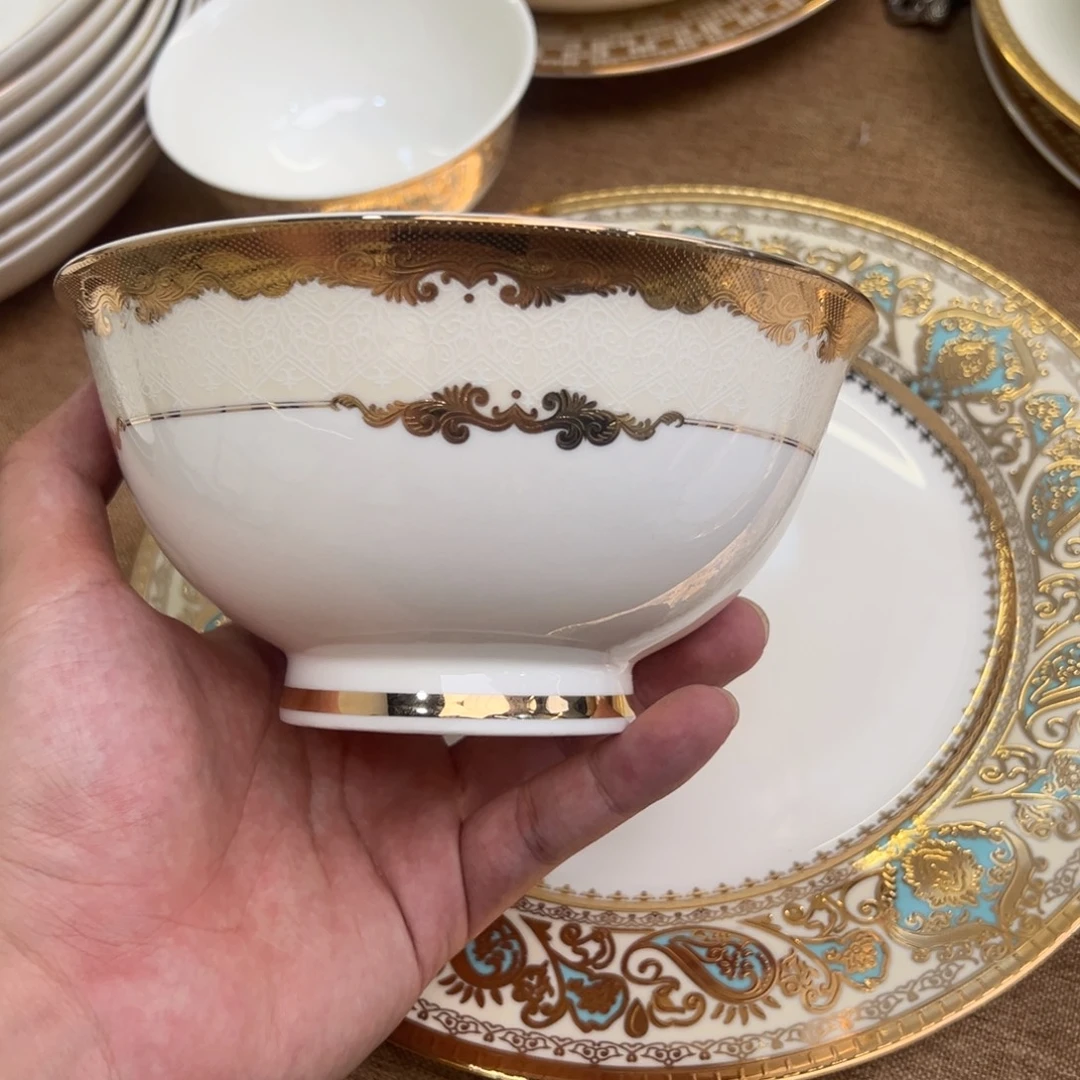 瓷片6寸高脚碗一个一单微瑕