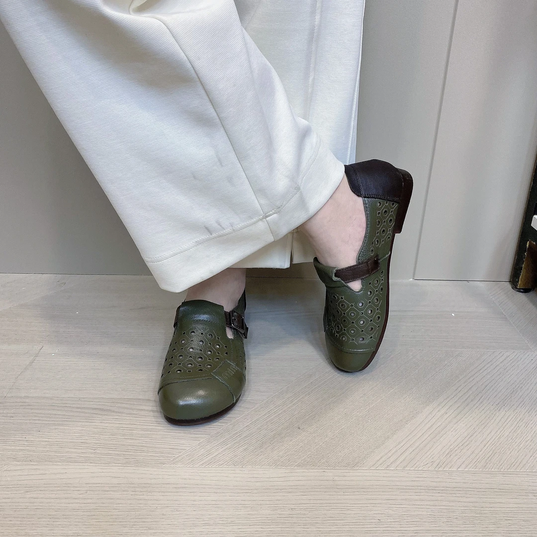 2831-11单鞋中老年透气纯色洞洞鞋休闲时尚镂空纳帕纹