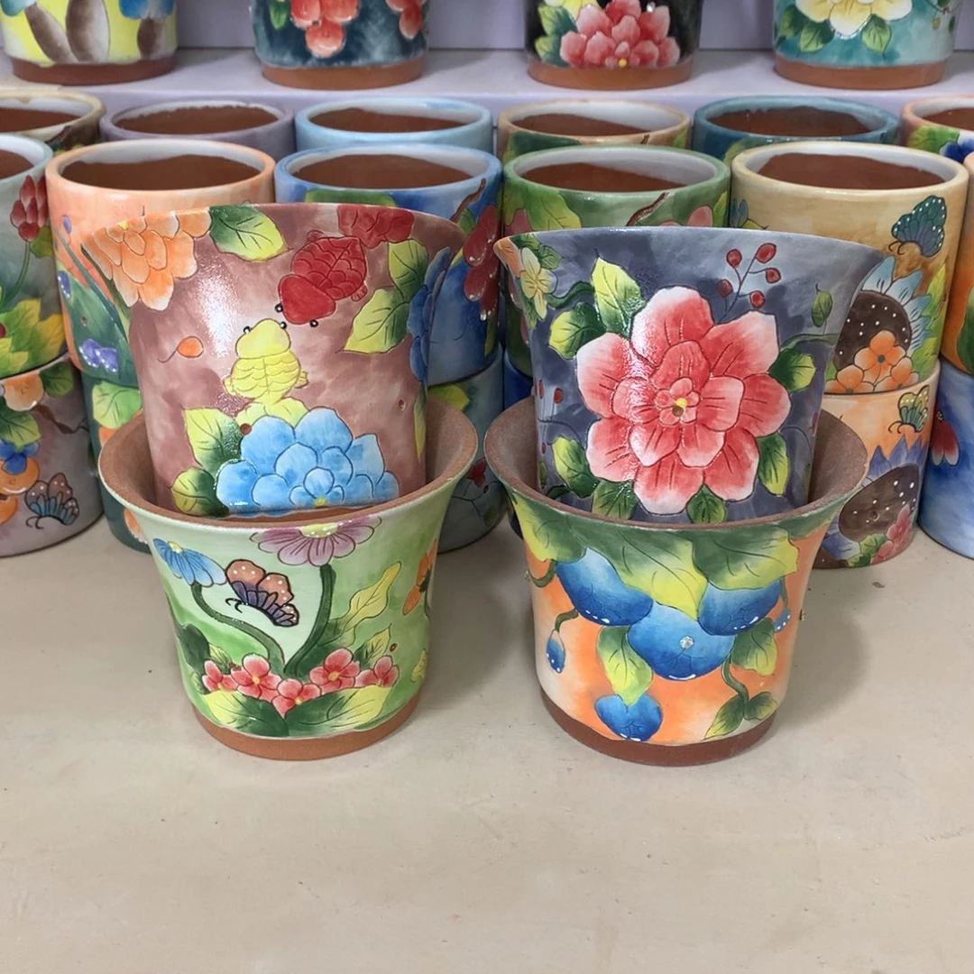 福利花盆，手绘花盆