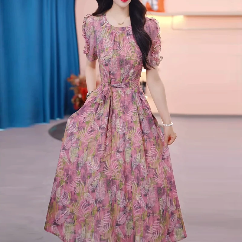 连衣裙女夏2025新款十三行爆款气质名媛妈妈显瘦轻奢高级感女神范