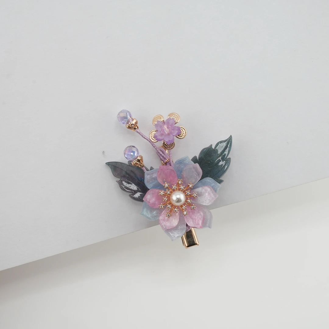 白壹北鼻【醋酸小花夹子】国风古风醋酸夹子