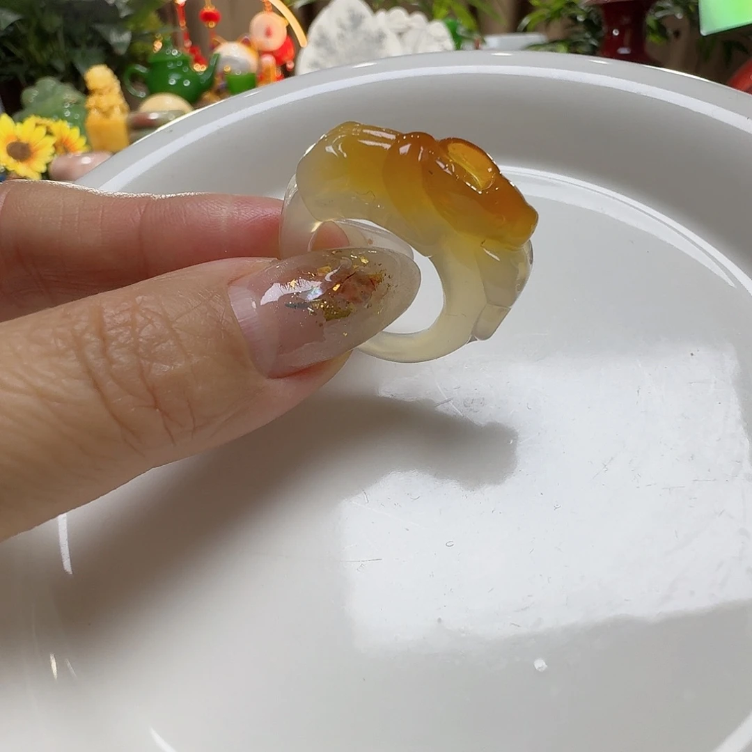 水***4玛瑙/玉髓未镶嵌戒指