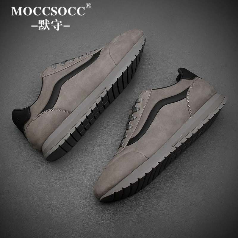 MOCCSOCC老爹鞋男款韩版潮流软底鞋厚底增高鞋时尚百搭运动休闲鞋