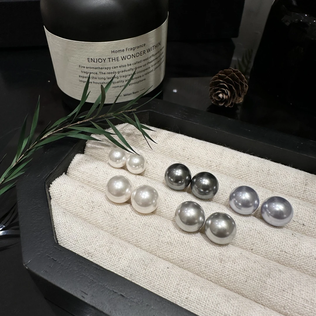 925银仿珍珠耳饰 施家珍珠耳钉s925银针气质百搭ins风