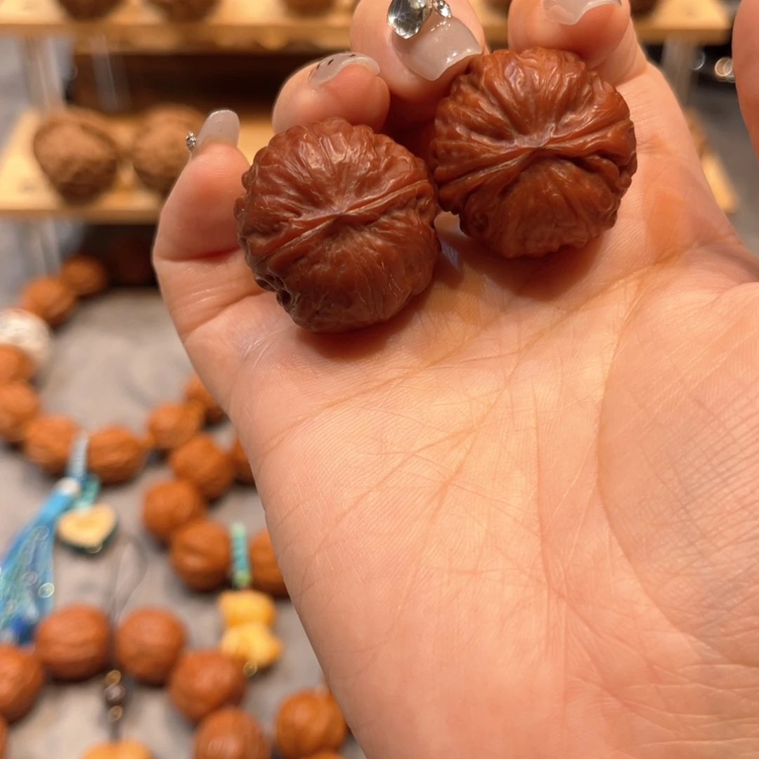 文玩核桃把件南瓜小磨盘