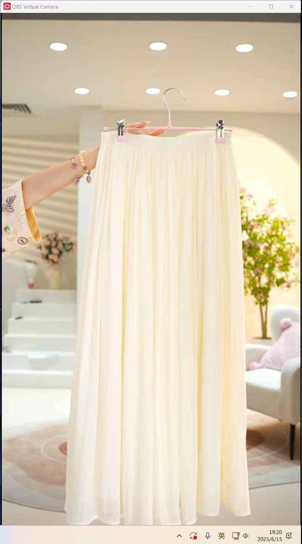 缎感百搭高腰时尚长款休闲设计感半身裙2025b6533-七月