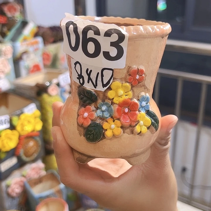 陶瓷多肉花盆满15包邮