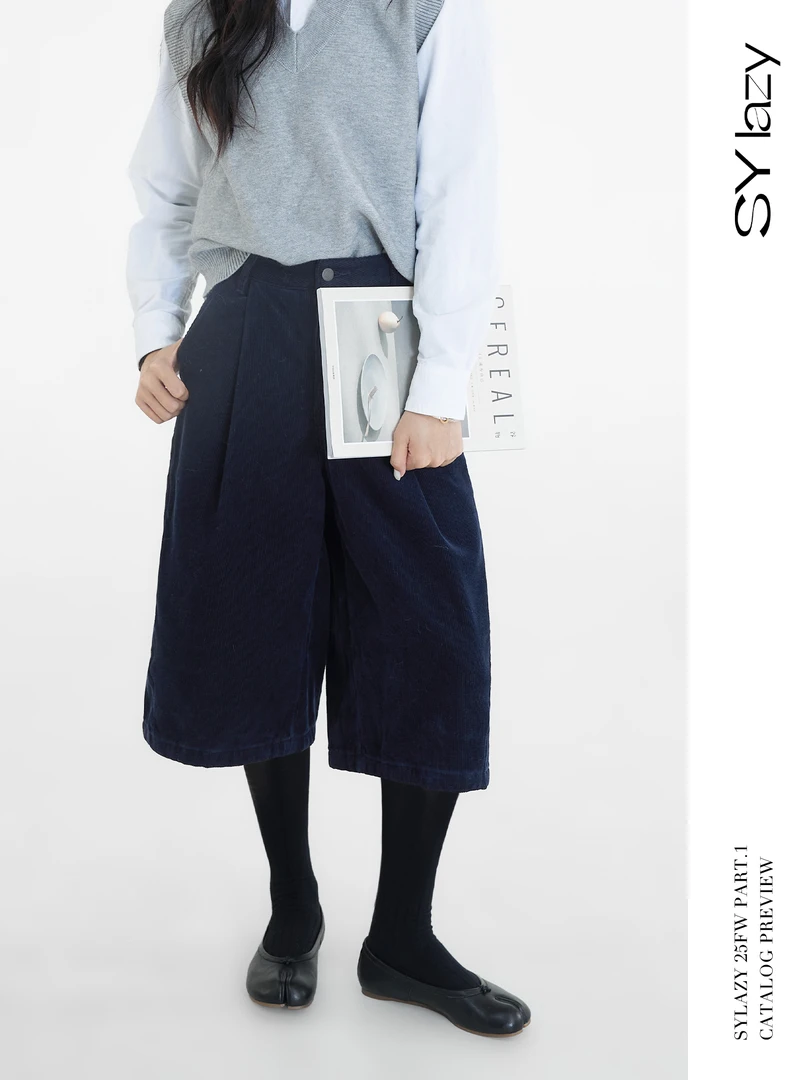 SY LazyJeans · 2025秋冬新款灯芯绒氛围感七分裤牛仔裤56799