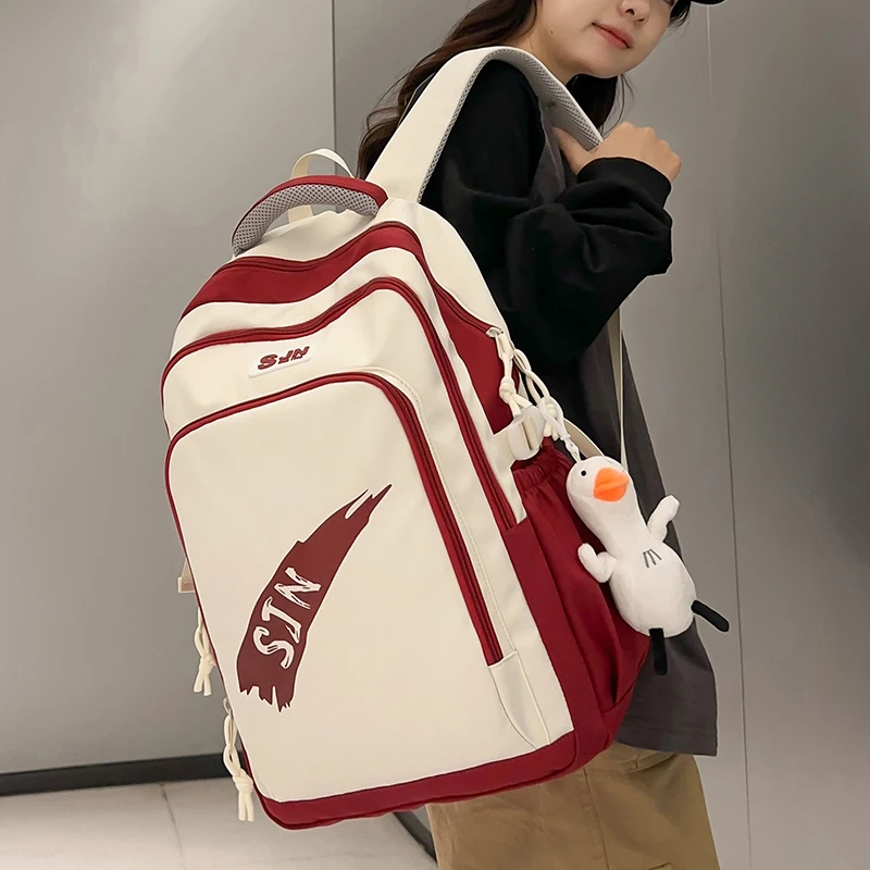 书包推荐高中生ins高颜值女生大学生百搭背包大容量双肩包包9169