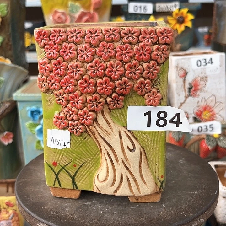 紫砂花盆粗陶材质多肉花盆