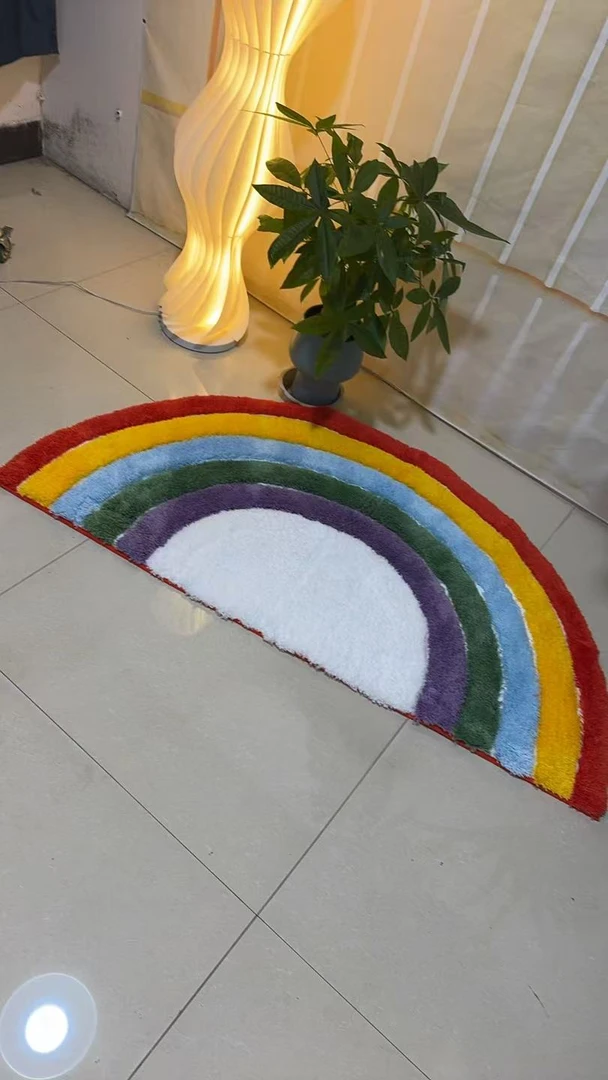 植绒浴室吸水防滑地垫卫生间厕所门口卧室进门床边地毯吸水脚垫