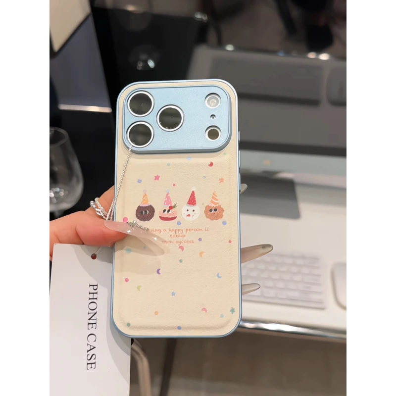 趣多多适用苹果17pro手机壳16pm小众华为p70金属皮纹女防摔小米15