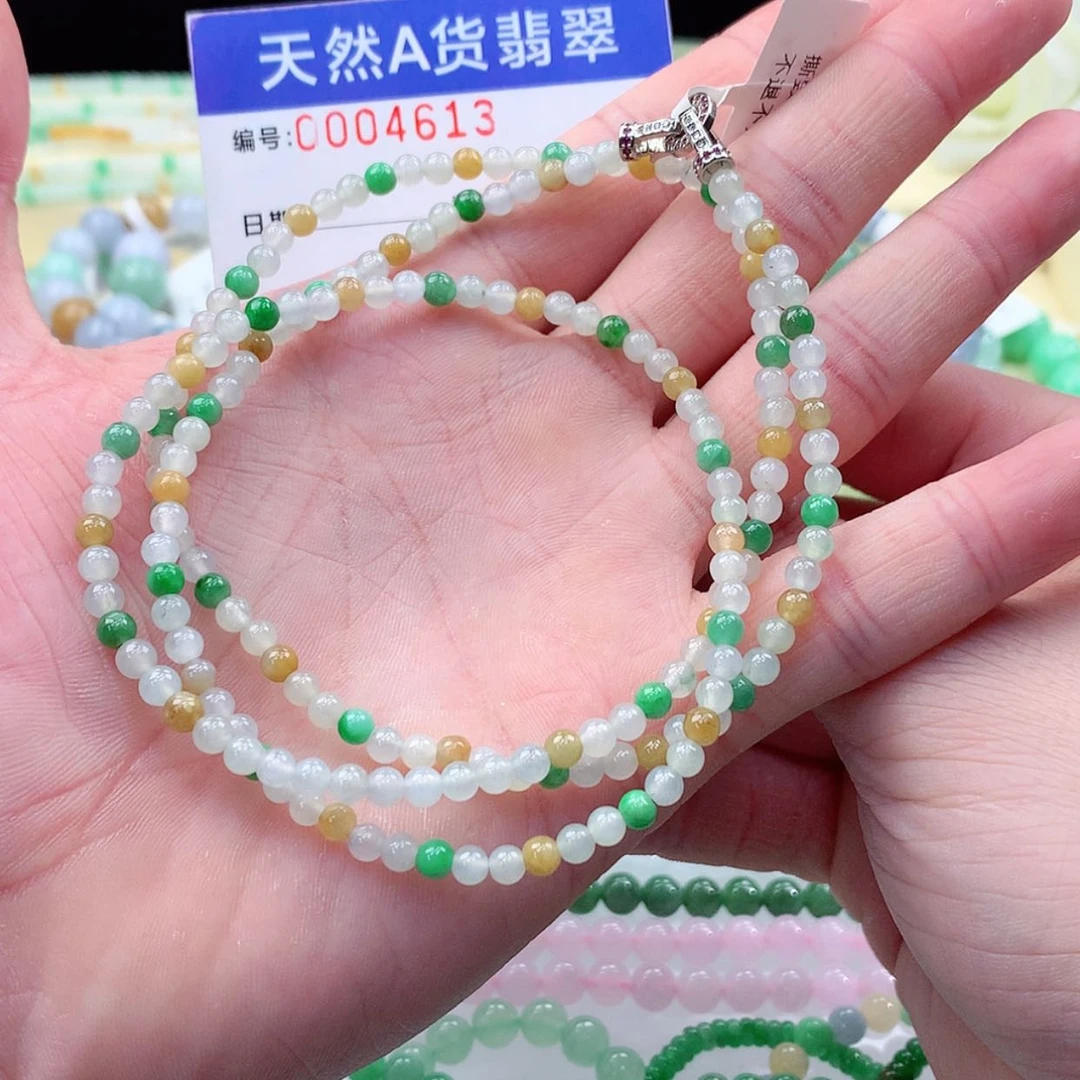 【闪购商品】翡翠颈饰未镶嵌缅甸天然a货翡翠