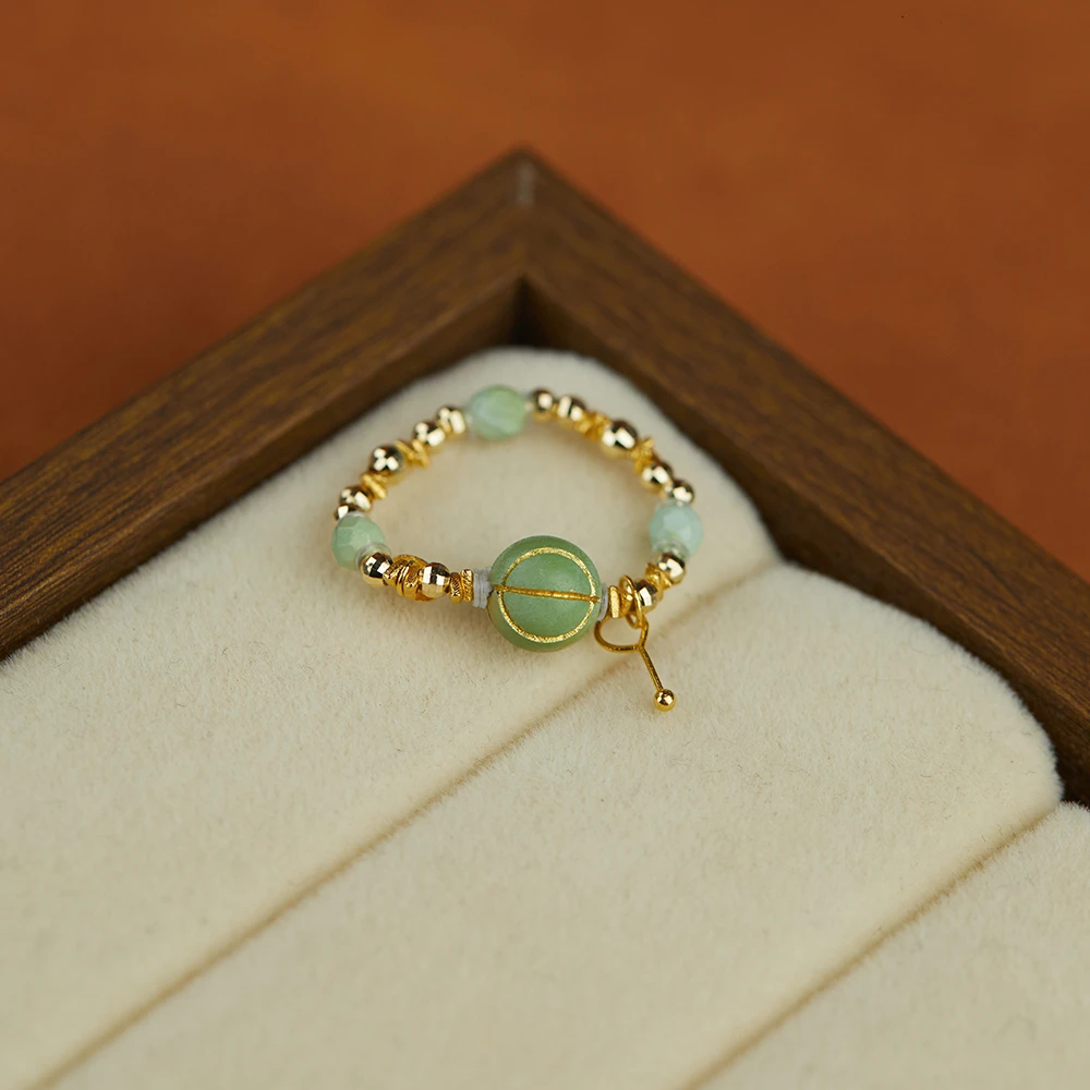 【乐小福珠宝】篮球戒指*18K金绿松石戒指