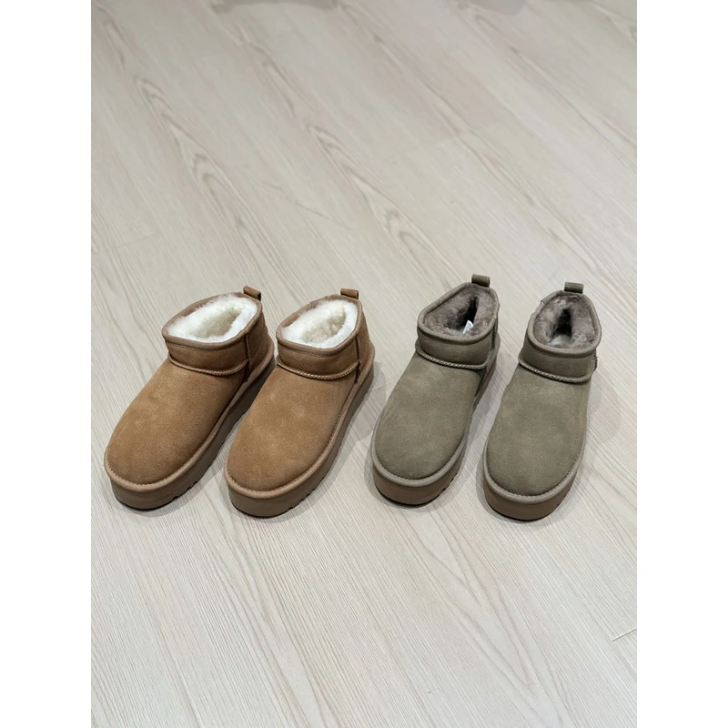 “mini厚底中帮”跟高4cm短靴雪地靴020103