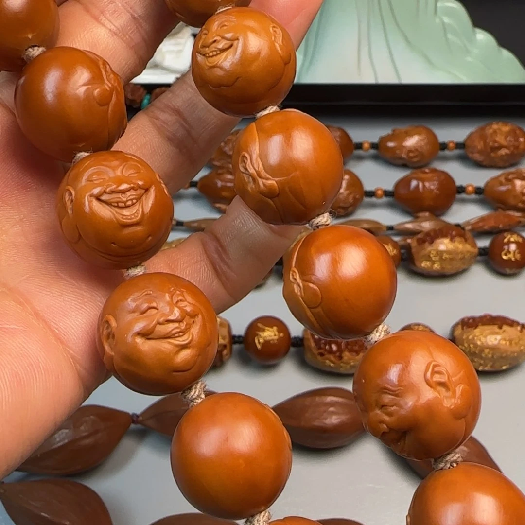 橄榄核手串/手链1.7尺寸油核18弥勒