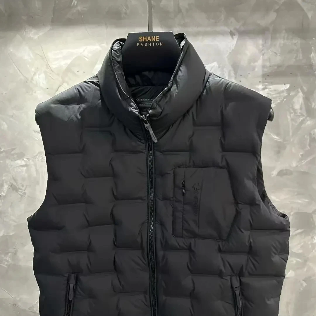 沙恩名品2025秋冬男士立领修身防风保暖百搭款马甲