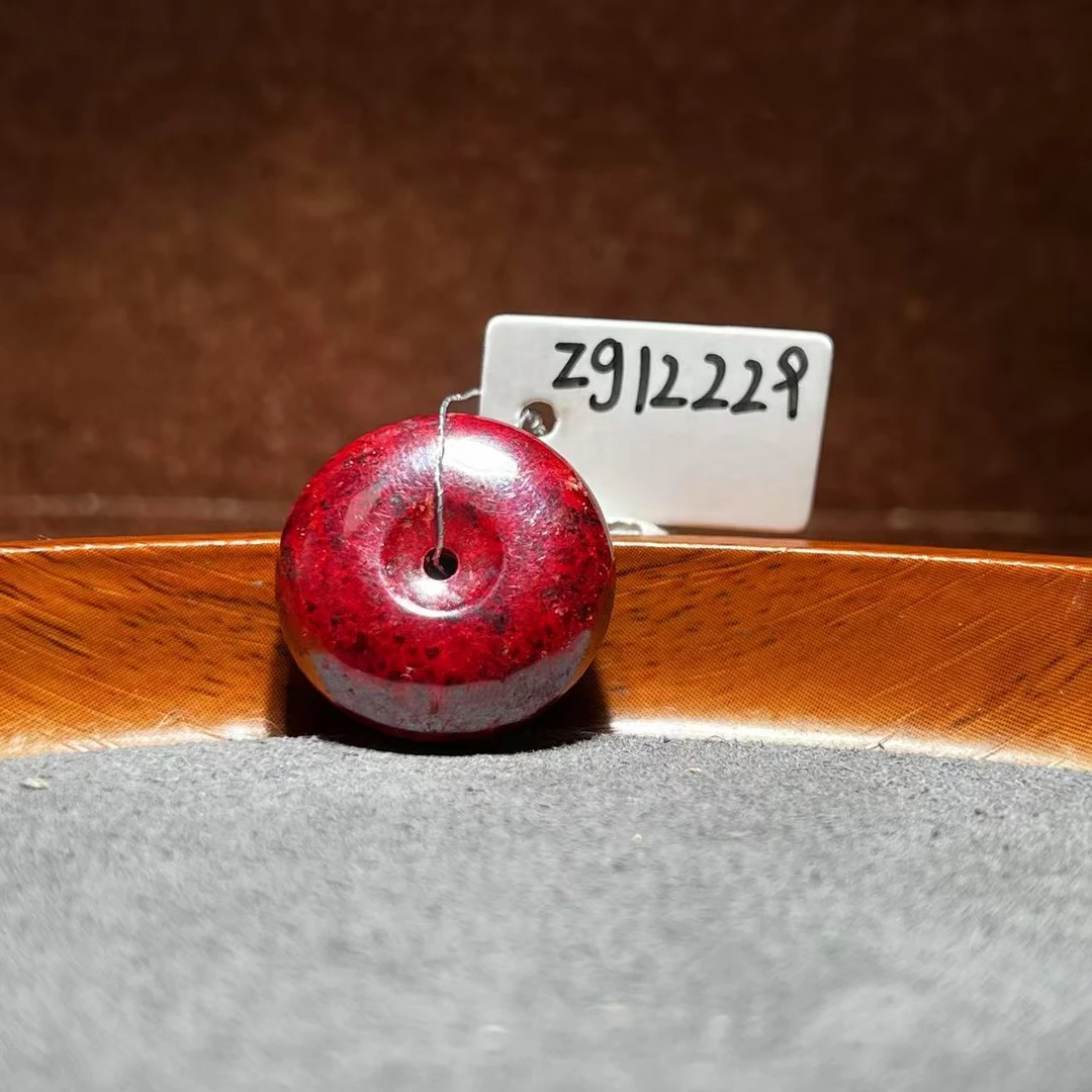 天然辰砂【张老斯珠宝】天然朱砂平安扣吊坠zg12229