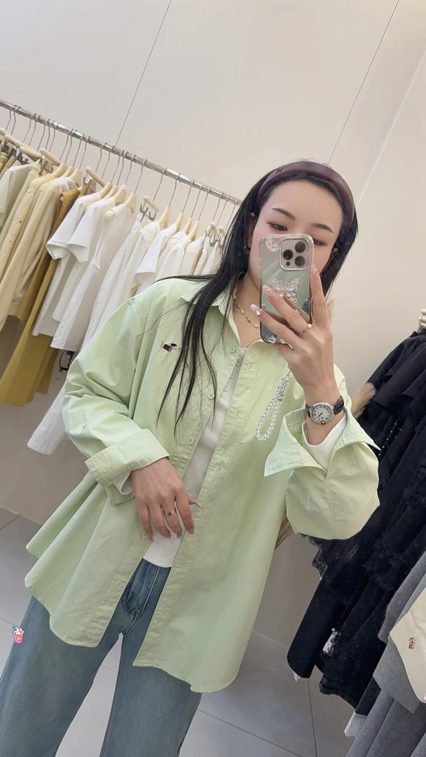 【姑姐严选】2025夏款时尚百搭透气防晒衬衣开衫女