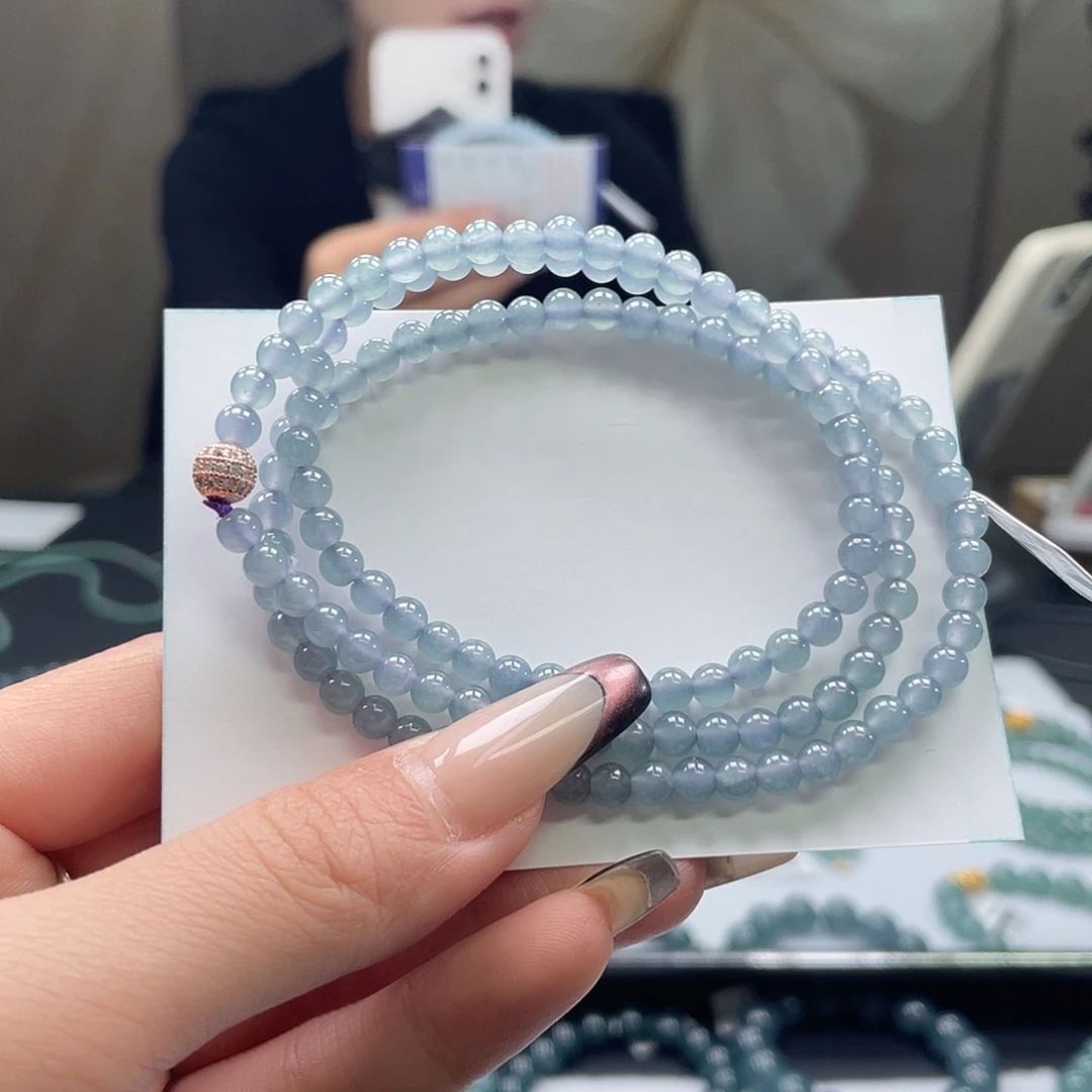 翡翠未镶嵌手链卡4.8