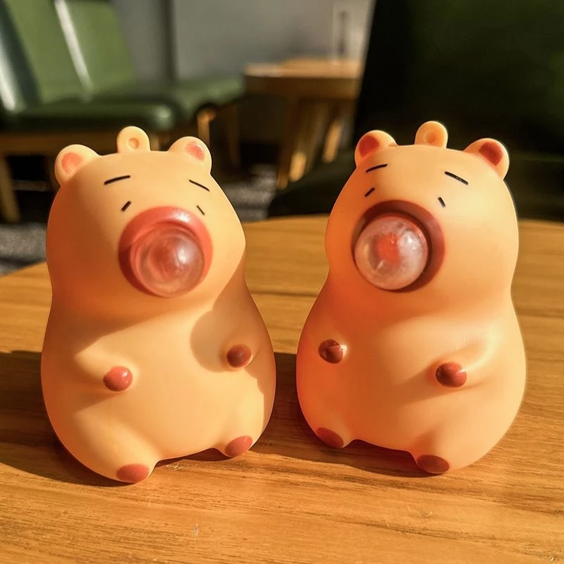 爆款露比吐泡泡捏捏乐钥匙扣公仔爱挂件吐泡泡解压玩具玩偶