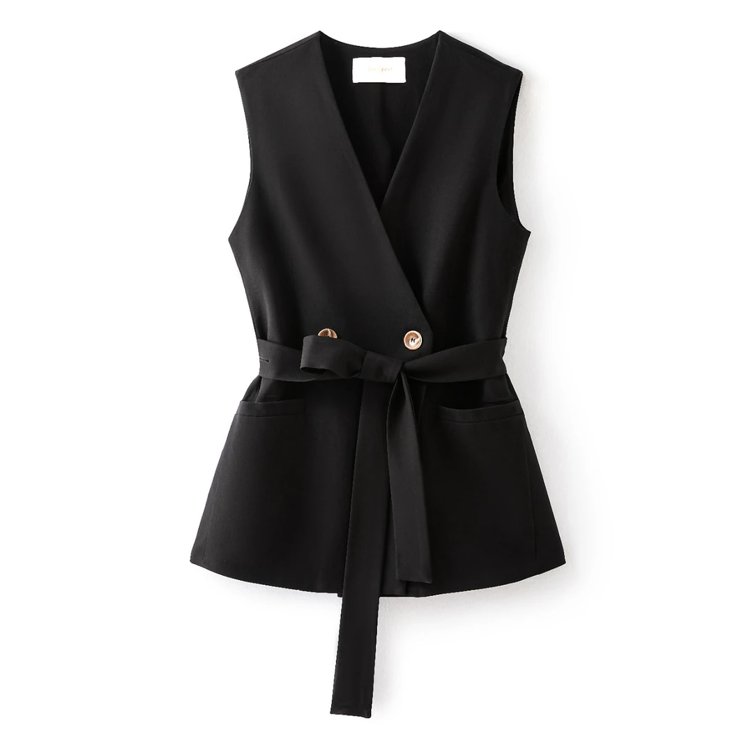 设计师百搭腰带西装马甲