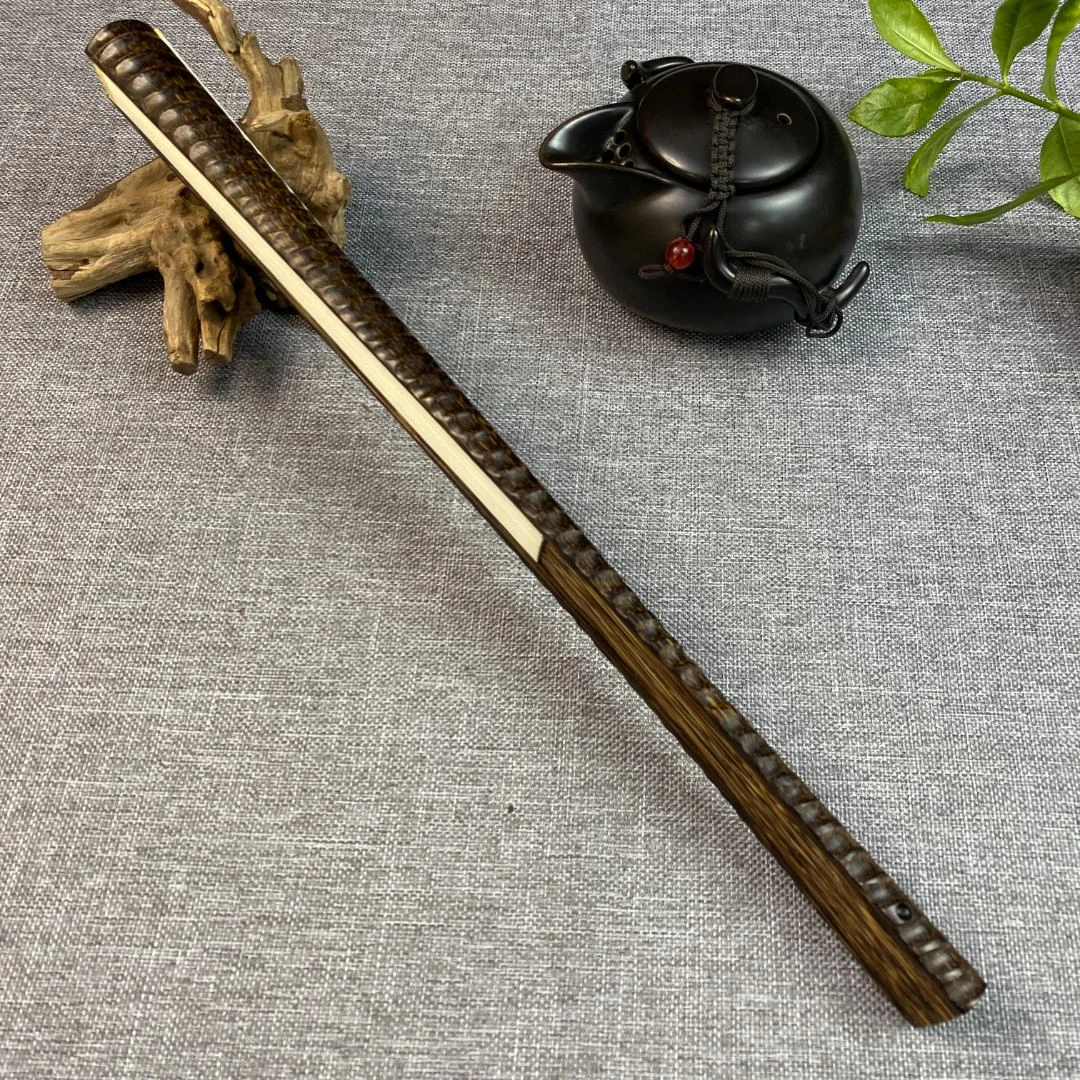 黄庭阁手制棕竹挫节折扇扇子9.5寸默认不粘扇面如粘请备注