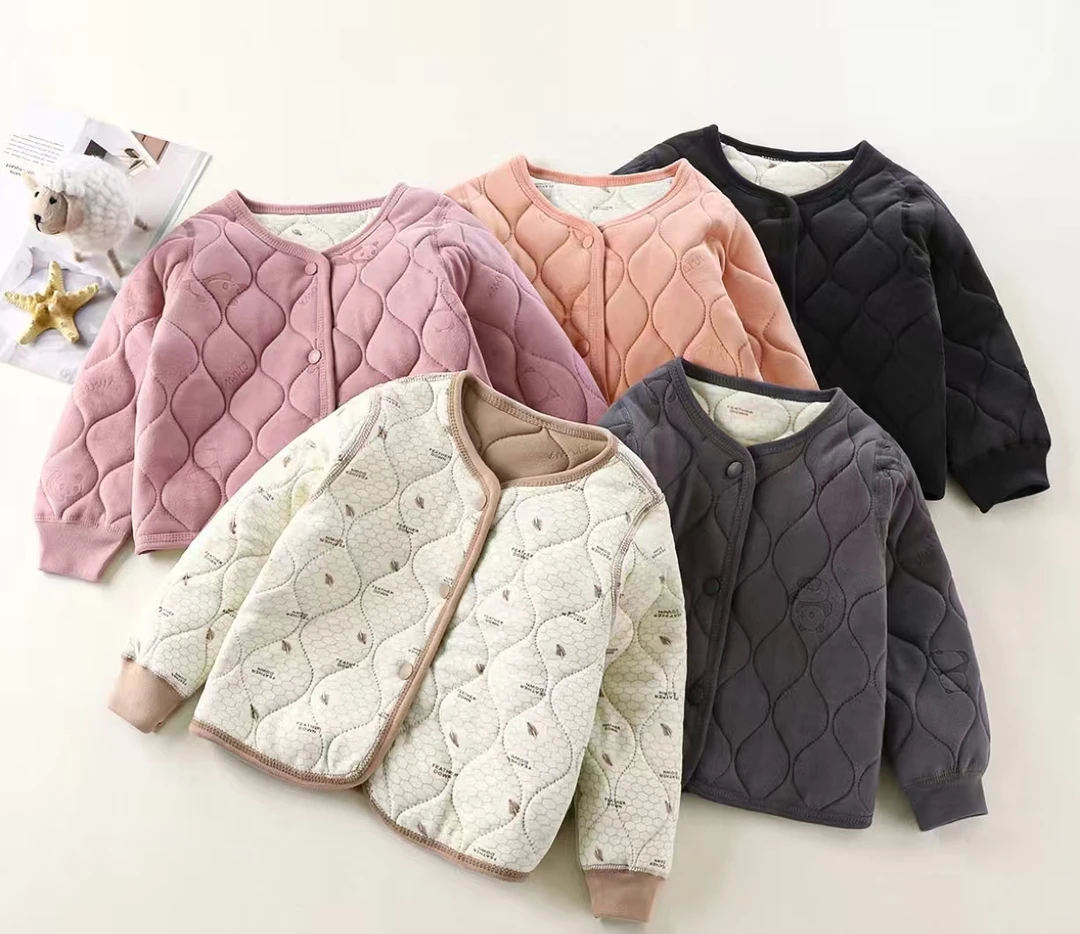 休闲风纯色棉服夹棉内搭棉袄常规款加绒加厚款秋冬