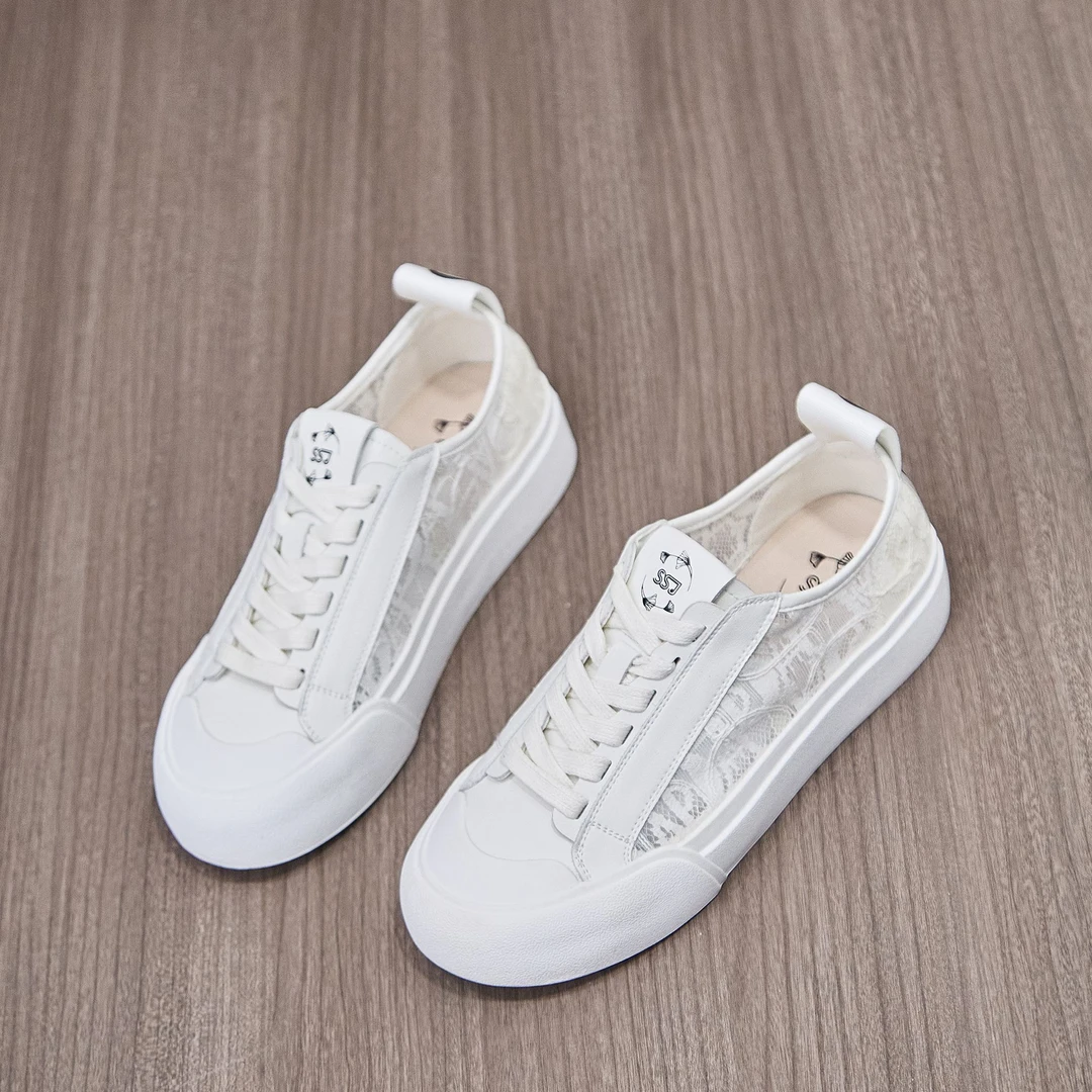 【沉鱼落雁】新款网面透气小白鞋