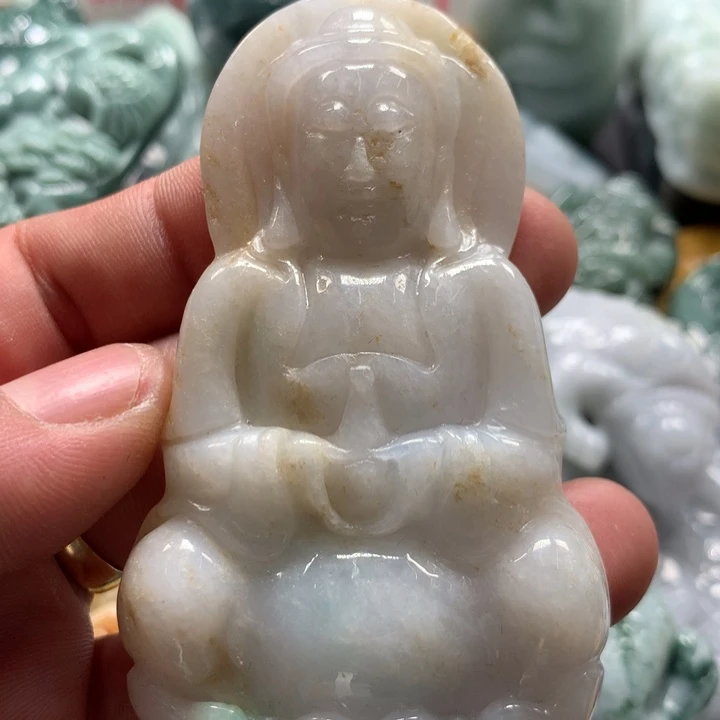 翡翠未镶嵌颈饰保真天然a货翡翠