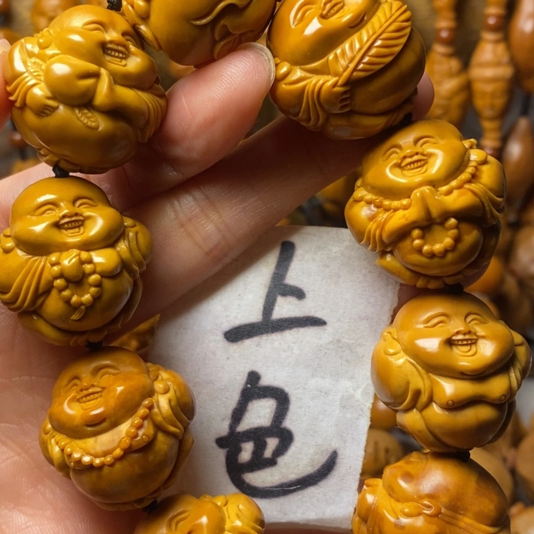 用***5手串/手链橄榄核上色弥勒