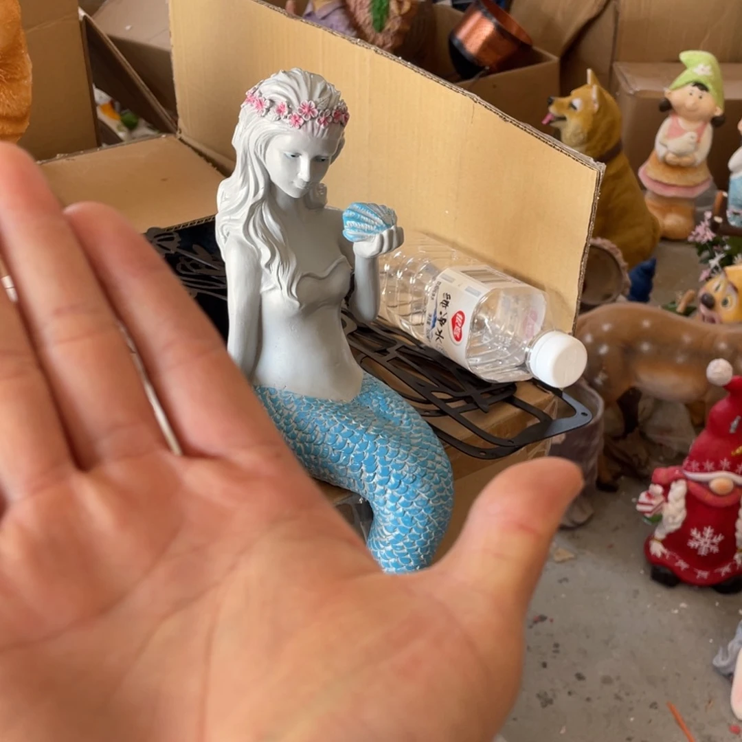 【闪购商品】树脂坐姿美人鱼摆件