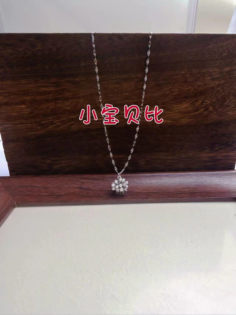 铜合金项链 【轻职风女满钻日韩欧美风百搭精美坠链原创设计】
