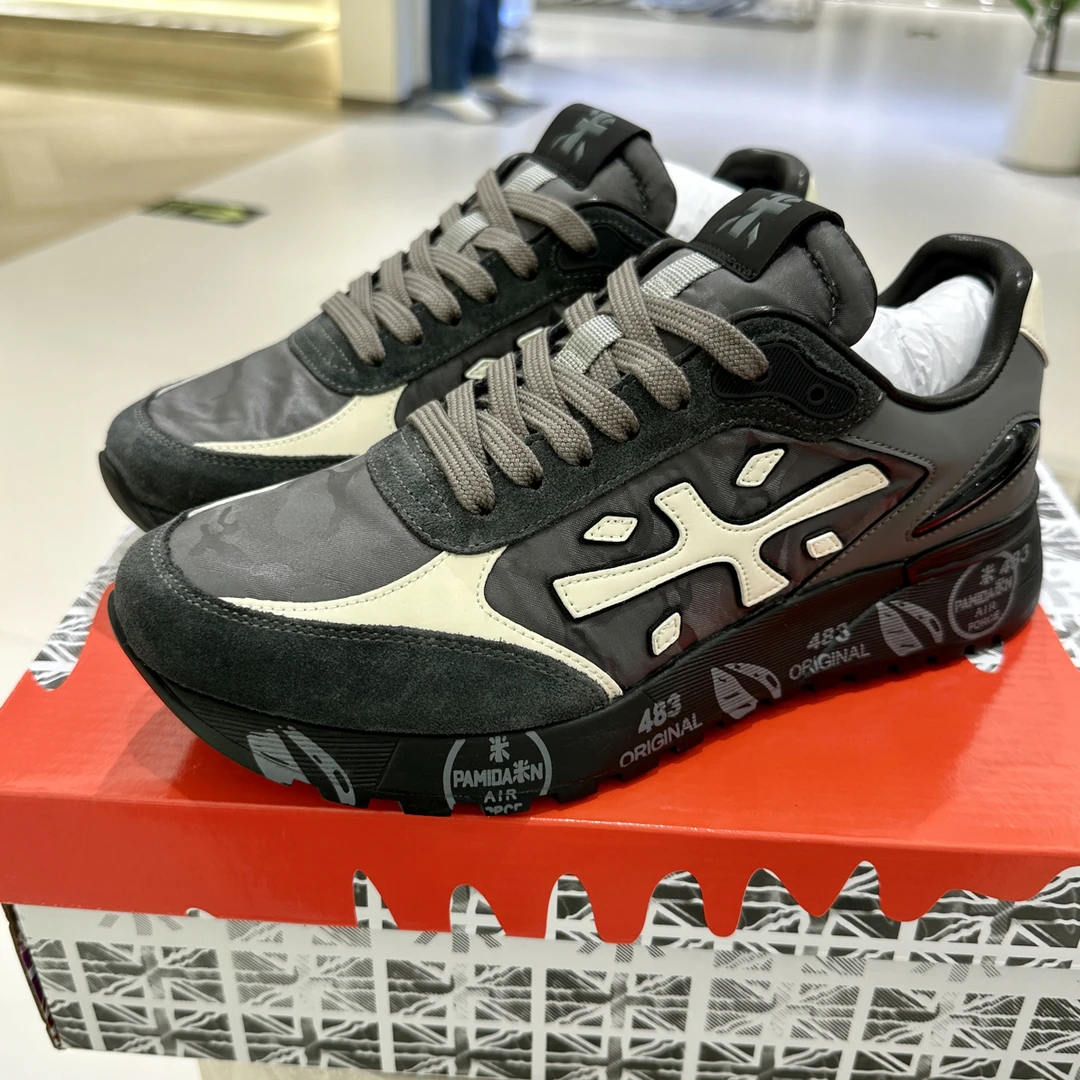 Sidan斯丹【官方正品】新款爆款真皮时尚休闲鞋百搭运动米字鞋