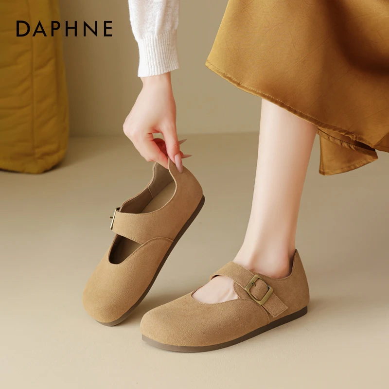 达芙妮网红爆款复古勃肯全包厚底女鞋2025夏季百搭软底玛丽珍单鞋