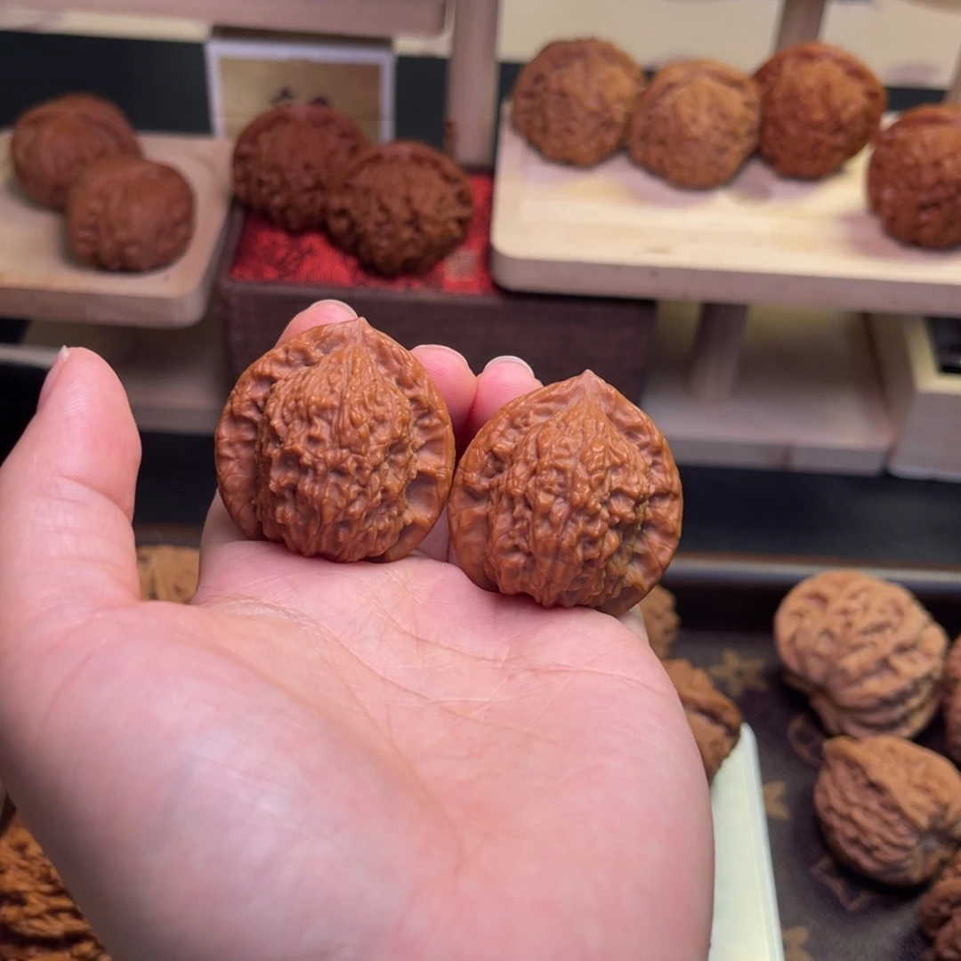 #***子文玩核桃把件野生孔雀胆核桃全品编号251193