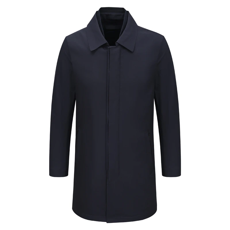 AB629辛秋冬薄款男式风衣 单排扣拉链舒适休闲外套时尚都市