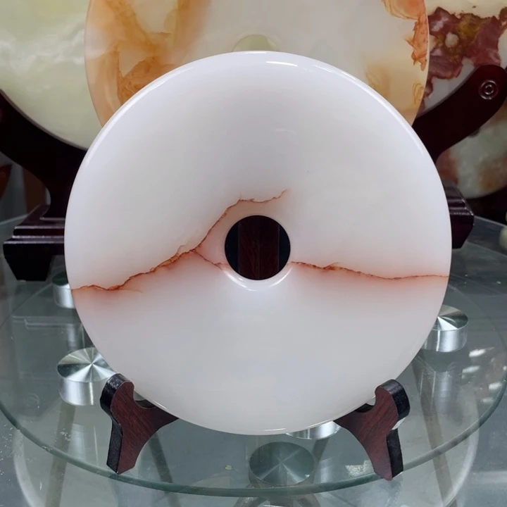 玉玉石平安扣摆件直径18cm