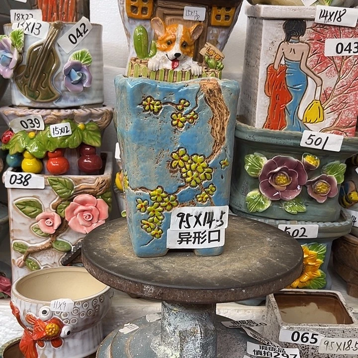 粗陶材质多肉花盆