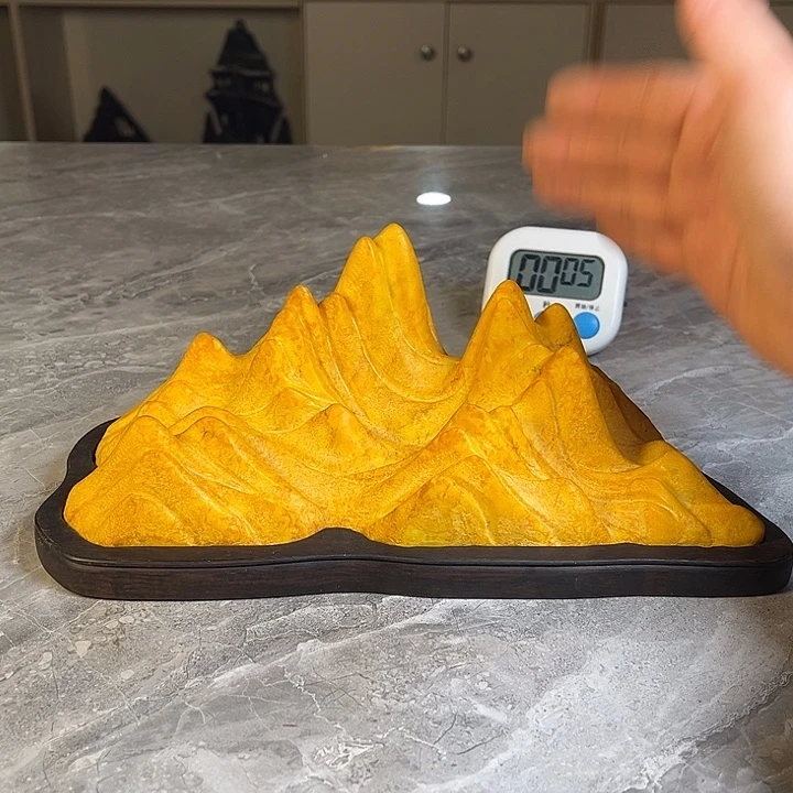 雕***頌奇石茶宠鱼缸文房摆件