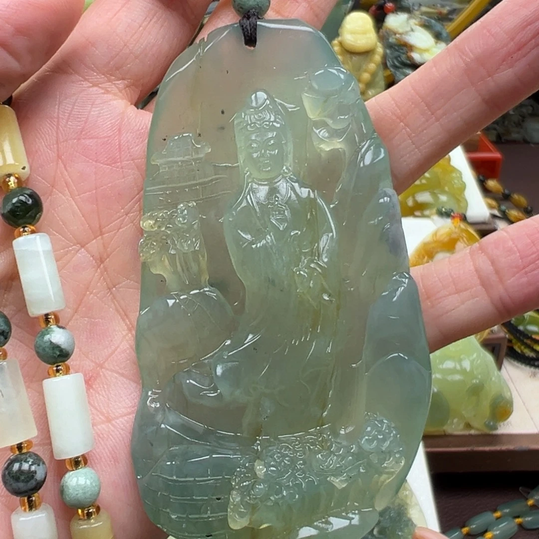 岫玉未镶嵌挂件挂件