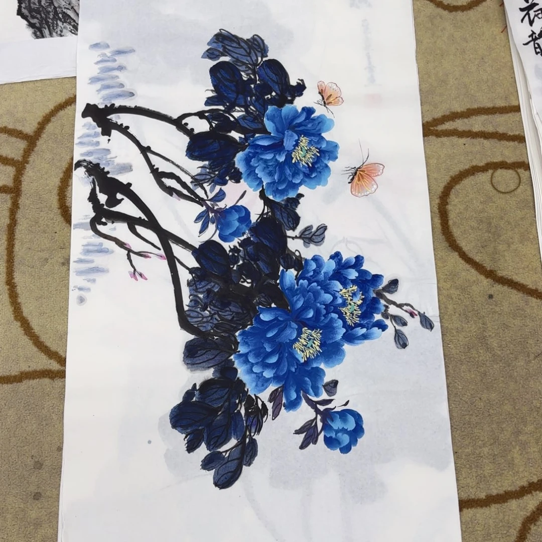 国画王亚平三尺花鸟童