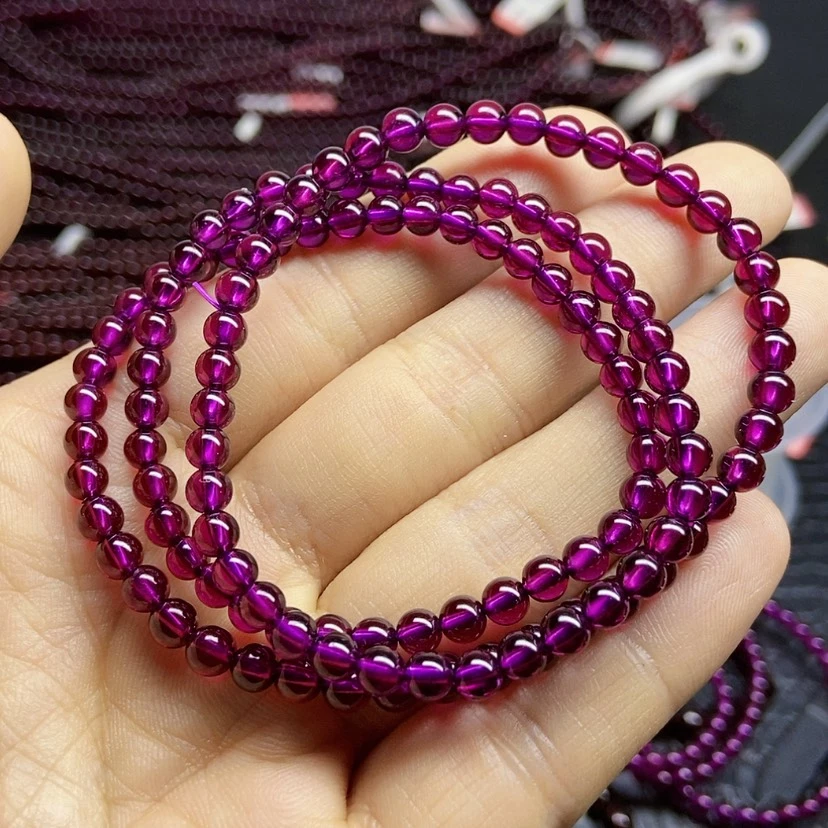 【闪购商品】石榴石（紫牙乌）手链未镶嵌风**丽