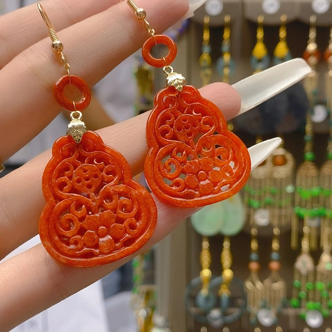 翡翠合金耳饰翡翠