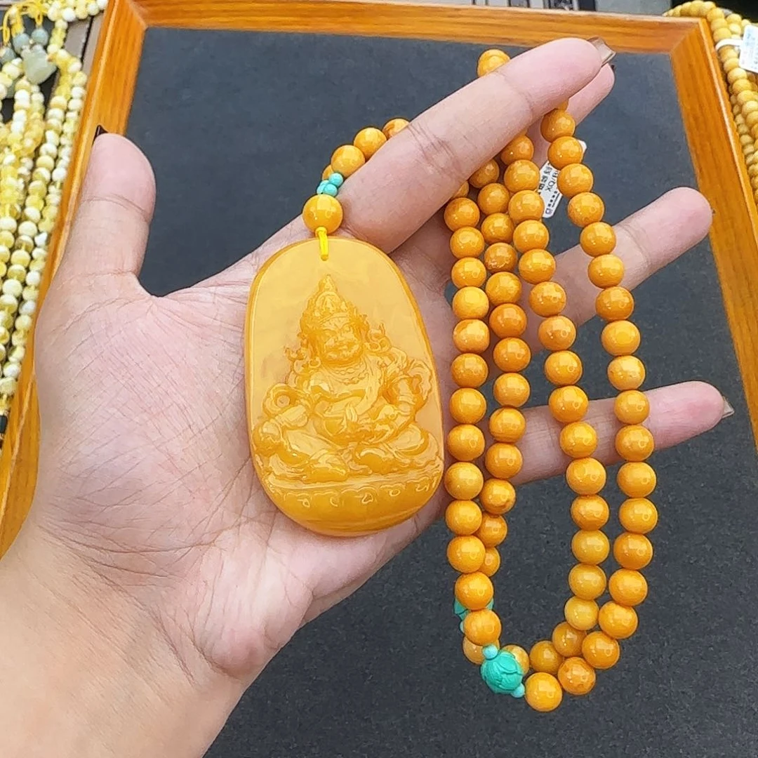 琥珀颈饰未镶嵌吊坠