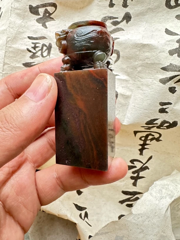 西安迷彩绿印章印石章料西安迷彩绿，